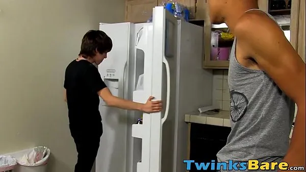 XXX Kyler Moss takes a spin on Robbies cock in the kitchen warm Tube