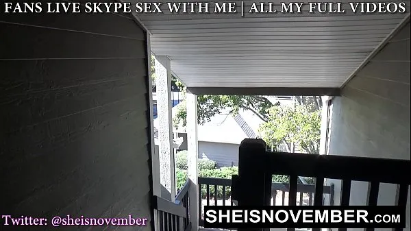 XXX Naughty Stepsister Sneak Outdoors To Meet For Secrete Kneeling Blowjob And Facial, A Sexy Ebony Babe With Long Blonde Hair Cleavage Is Exposed While Giving Her Stepbrother POV Blowjob, Stepsister Sheisnovember Swallow Cumshot on Msnovember lämmin putki