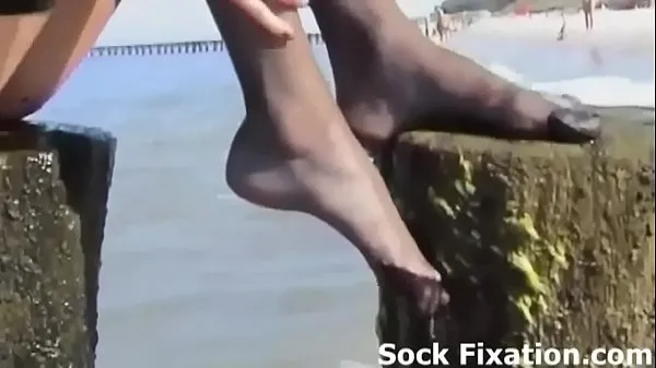 XXX You cant get enough of my feet in these sexy socks หลอดอุ่น