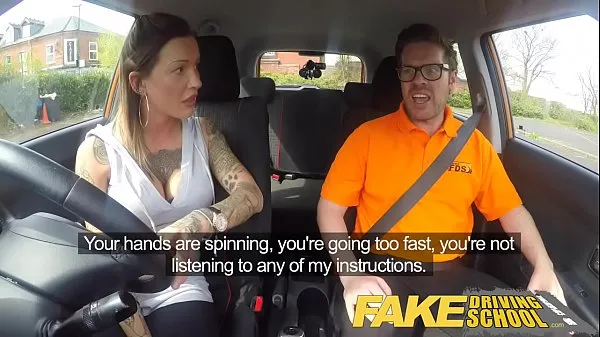 XXX Fake Driving Advanced horny lesson in sweaty messy creampie θερμός σωλήνας