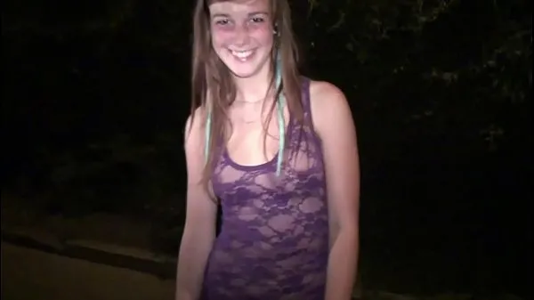 XXX Cute young blonde girl going to public sex gang bang dogging orgy with strangers warm Tube