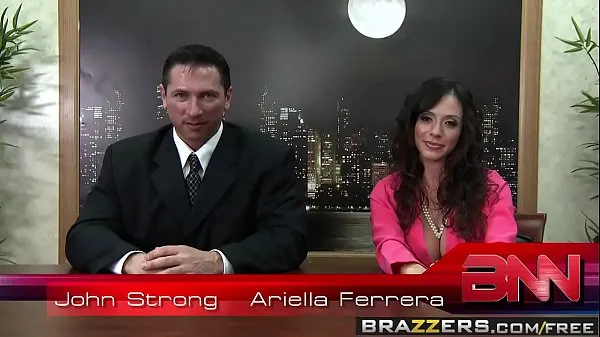 XXX Brazzers - Big Tits at Work - Fuck The News scene starring Ariella Ferrera, Nikki Sexx and John Str หลอดอุ่น