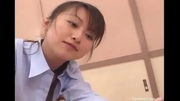 XXX Asian teacher punishing bully with her strapon ciepła rurka