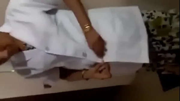XXX Tamil nurse remove cloths for patients warme buis