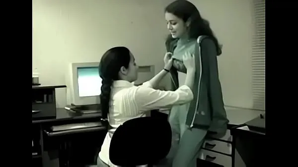 XXX Two young Indian Lesbians have fun in the office sıcak Tüp