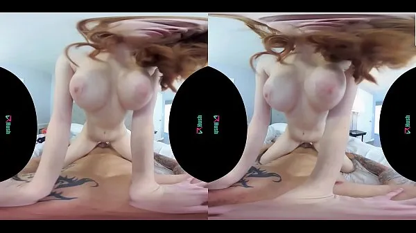 XXX VRHUSH Redhead Scarlett Snow rides a big dick in VR teplá trubica