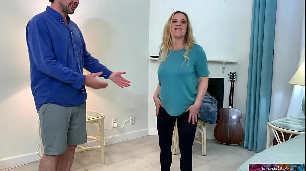 XXX Stepson helps stepmom make an exercise video - Erin Electra warm Tube