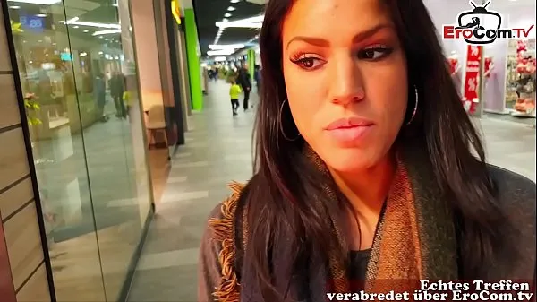 XXX German amateur latina teen public pick up in shoppingcenter and POV fuck with huge cum loads warm Tube