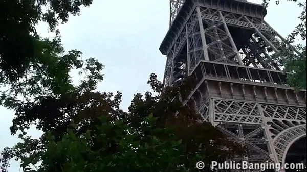 XXX Eiffel Tower crazy public sex threesome group orgy with a cute girl and 2 hung guys shoving their dicks in her mouth for a blowjob, and sticking their big dicks in her tight young wet pussy in the middle of a day in front of everybody warme buis