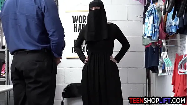 XXX Muslim teen thief Delilah Day exposed and exploited after stealing warm Tube