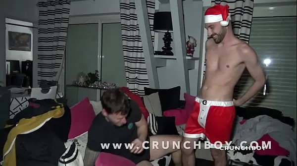 XXX real french straight boy fucked by his friend dresses in santa claus for surprise for christmas warme buis