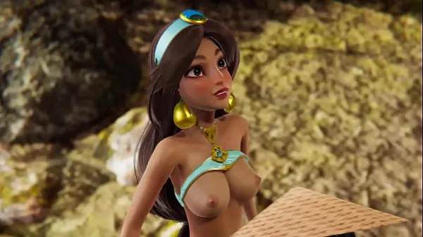 XXX Disney Futa - Raya gets creampied by Jasmine - 3D Porn meleg cső