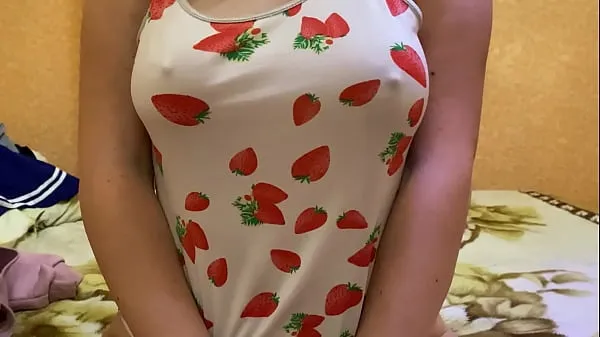 XXX Sweet girl Strawberry shows her big tits and masturbates in closeup - TomaStevi warm Tube