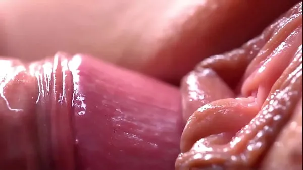 XXX Extremily close-up pussyfucking. Macro Creampie toplo tube