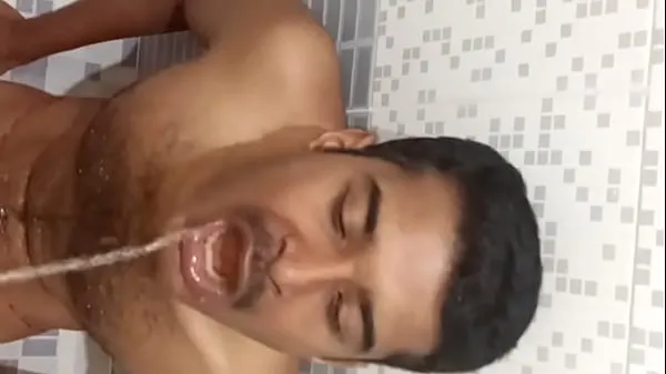 XXX Tamil Desi boy Devilkrishna sucks mature uncle cock and gets piss in mouth warme buis