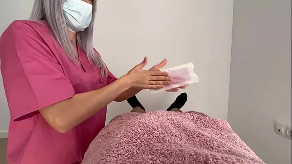 XXX Cock waxing by cute amateur girl who gives me a surprise handjob until I finish cumming meleg cső