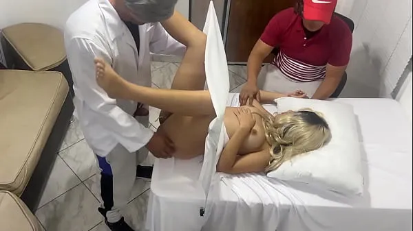 XXX My Wife is Checked by the Gynecologist Doctor but I think He is Fucking Her Next to Me and my Wife likes it NTR jav warme buis