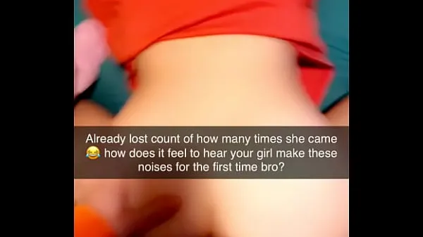XXX Rough Cuckhold Snapchat sent to cuck while his gf cums on cock many times ống ấm áp