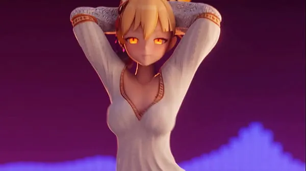 XXX Genshin Impact (Hentai) ENF CMNF MMD - blonde Yoimiya starts dancing until her clothes disappear showing her big tits, ass and pussy teplá trubice
