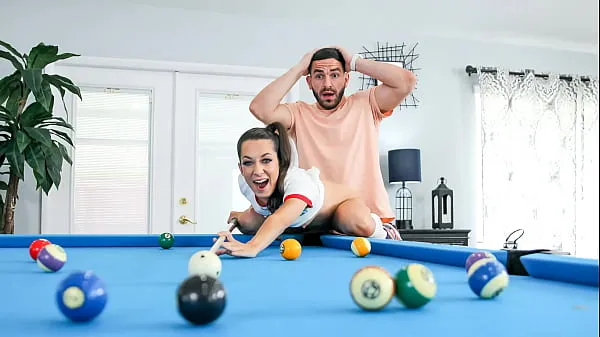 XXX Step Siblings Play Pool and Whoever Wins Doesn't Have to Clean for A Month - Fuckanytime گرم ٹیوب